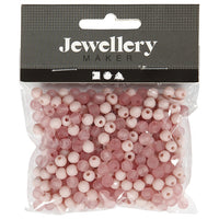 Plastične perle - 40 g - različite boje – rose
