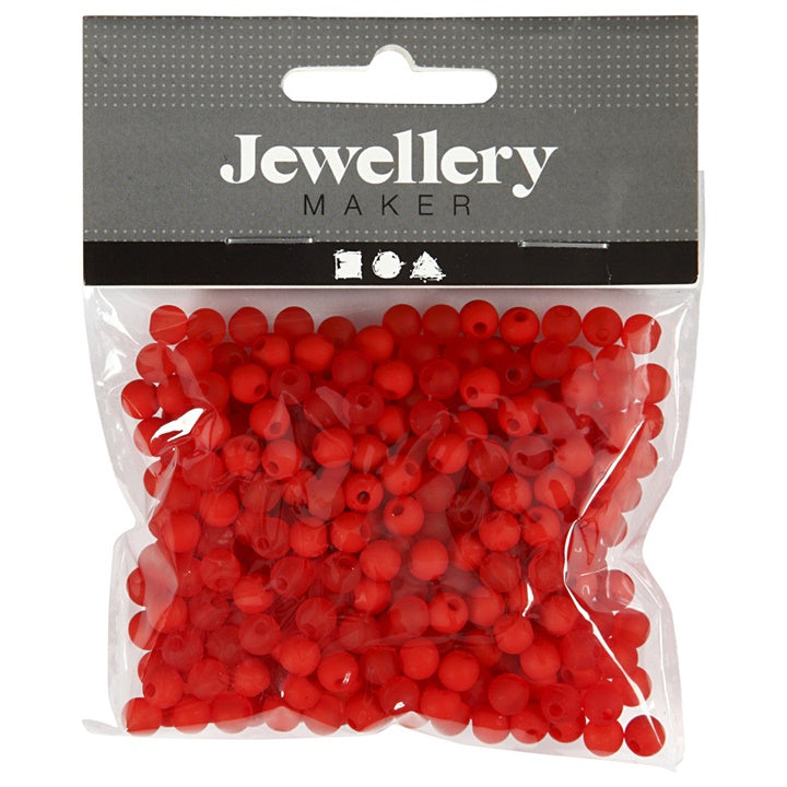 Plastične perle - 40 g - različite boje – narandžasta