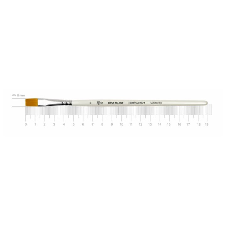 Detaljan prikaz vrha plosnatog kista Rosa Hobby & craft.