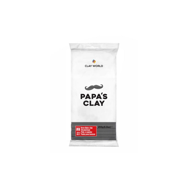 Razne nijanse Papa’s clay polimerne mase od 250 g poredane jedna pored druge.