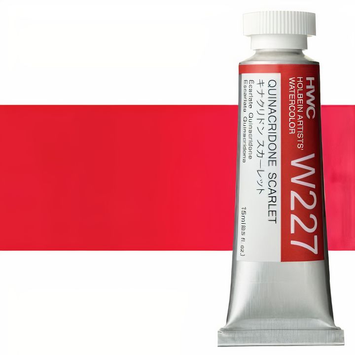 Profesionalne vodene boje Holbein Artists 15 ml – chinakridón škrletna