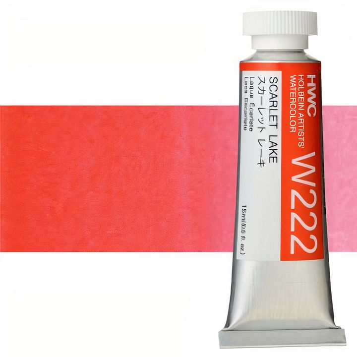 Profesionalne vodene boje Holbein Artists 15 ml – škrletno jezero
