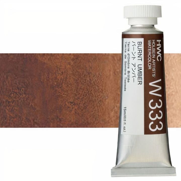 Profesionalne vodene boje Holbein Artists 15 ml – umbra pečena