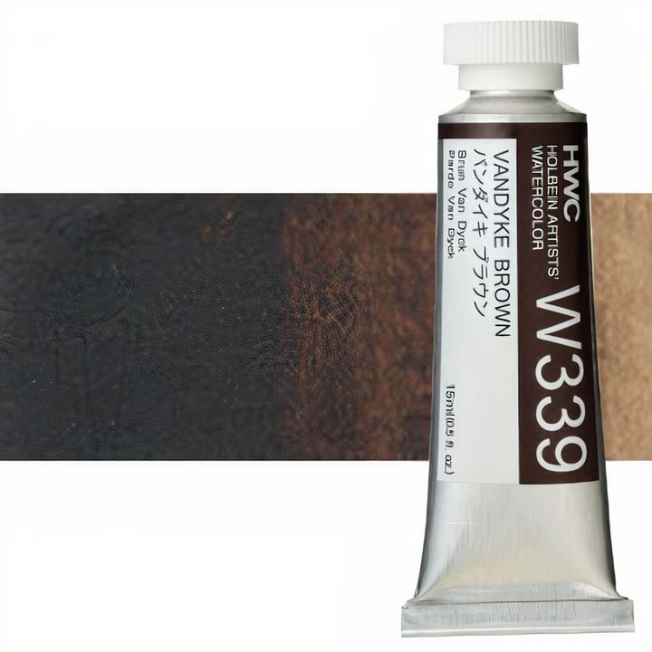 Profesionalne vodene boje Holbein Artists 15 ml – vandyke smeđa