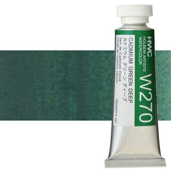 Profesionalne vodene boje Holbein Artists 15 ml – cadmium tamnozelena