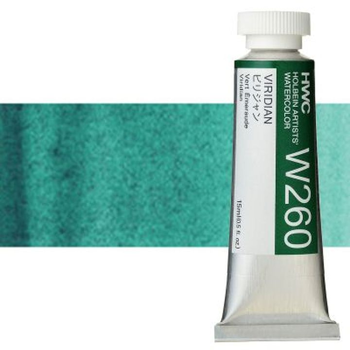 Profesionalne vodene boje Holbein Artists 15 ml – viridian