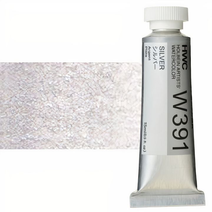 Profesionalne vodene boje Holbein Artists 15 ml – srebrna