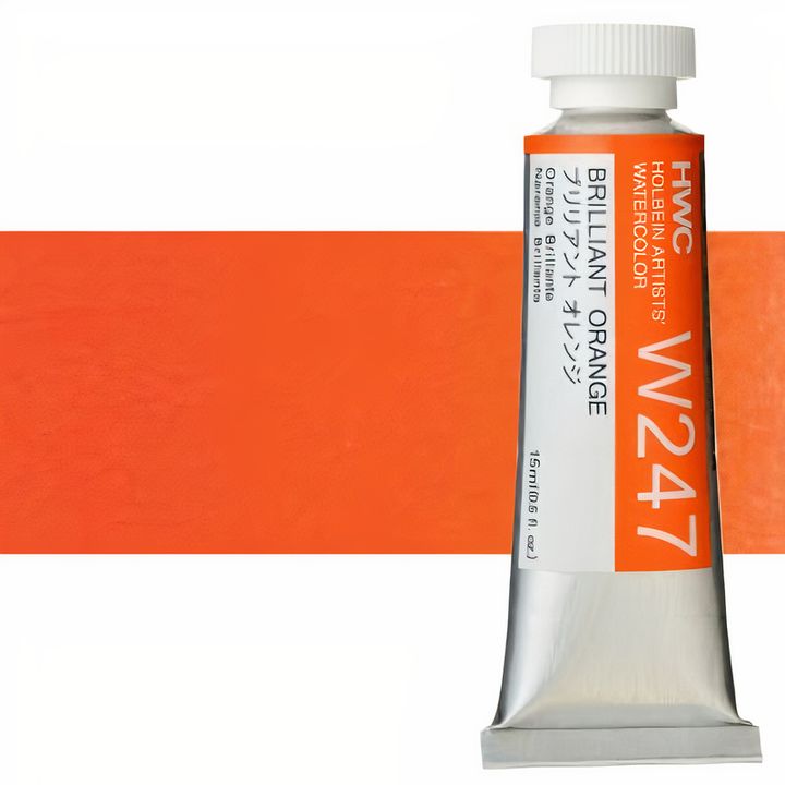 Profesionalne vodene boje Holbein Artists 15 ml – briljantna narandžasta