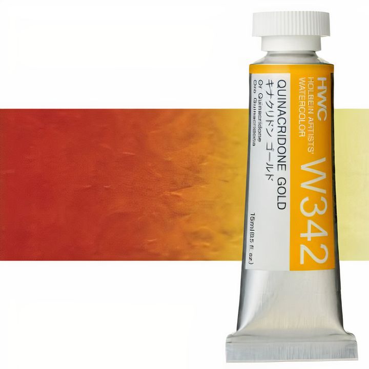 Profesionalne vodene boje Holbein Artists 15 ml – chinakridón zlatna