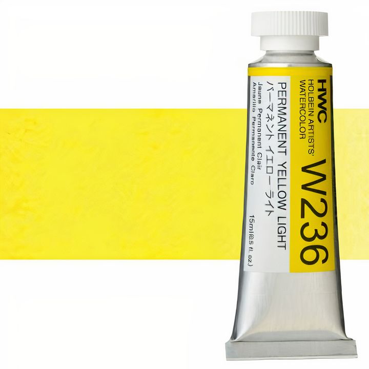 Profesionalne vodene boje Holbein Artists 15 ml – permanentna svijetlo-žuta