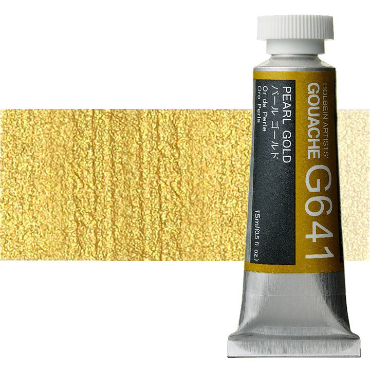 Profesionalne gvaš boje Holbein Artists 15 ml – biserno zlatna