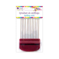 Quilling češalj za precizno oblikovanje papirnih traka u dekorativne uzorke za kreativne projekte.