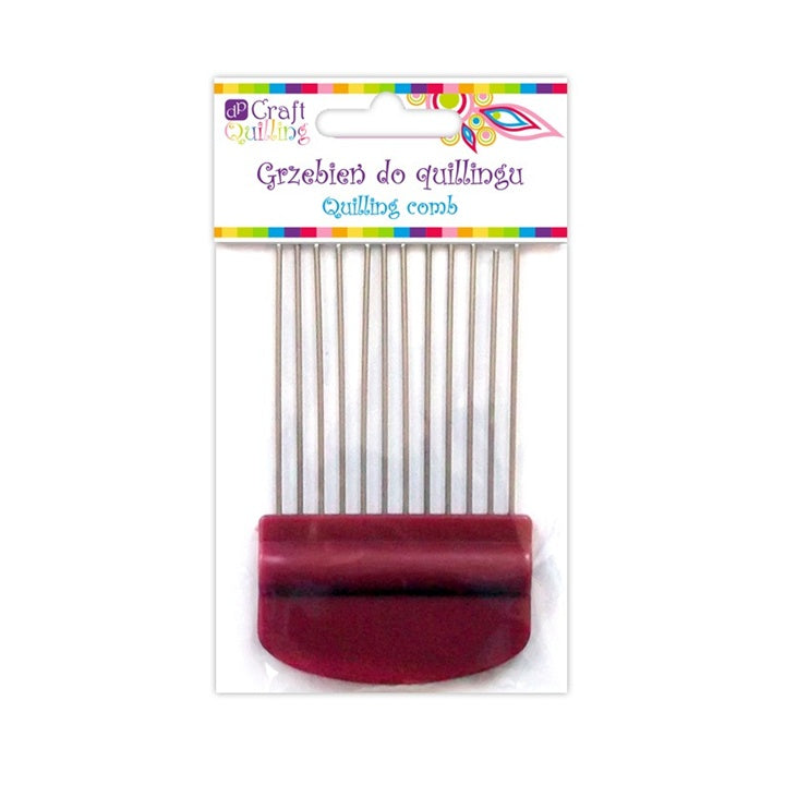 Quilling češalj za precizno oblikovanje papirnih traka u dekorativne uzorke za kreativne projekte.