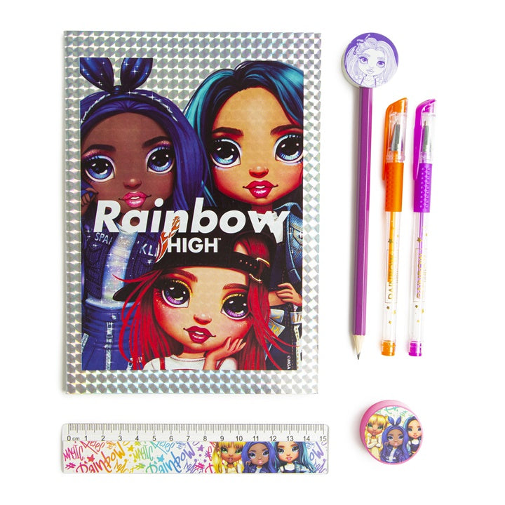 RAINBOW HIGH holografska bilježnica s priborom — slika 2