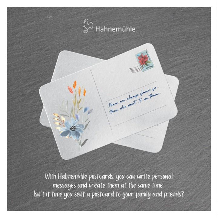 Krupni plan teksture Hahnemühle Rough papira za akvarel razglednice.