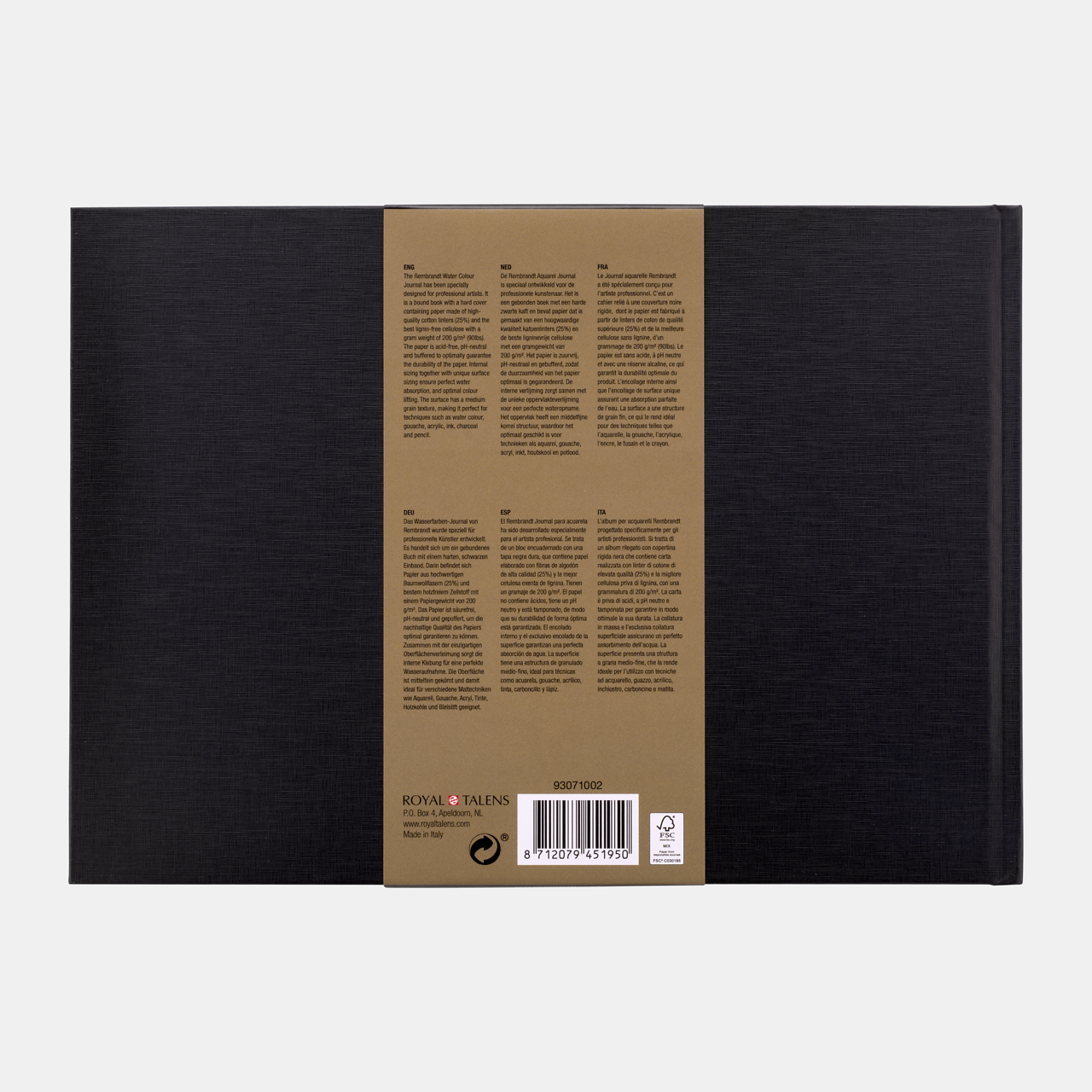 ROYAL TALENS Rembrandt akvarelni blok CP 200 g/m² A4 lijepljen - 30 listova