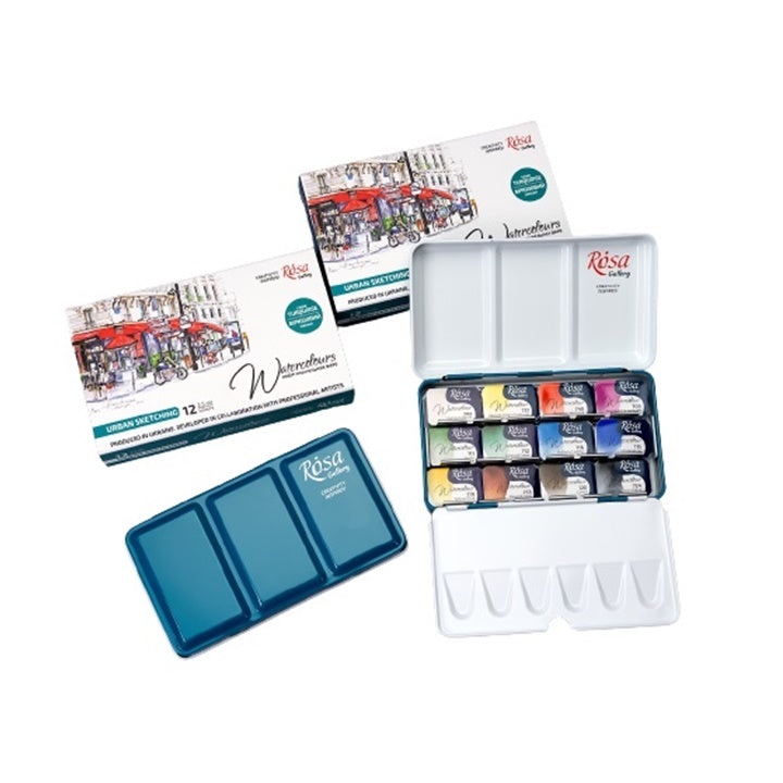 Rosa Gallery akvarel boje - Urban Sketching set 12 x 2,5 ml — slika 3