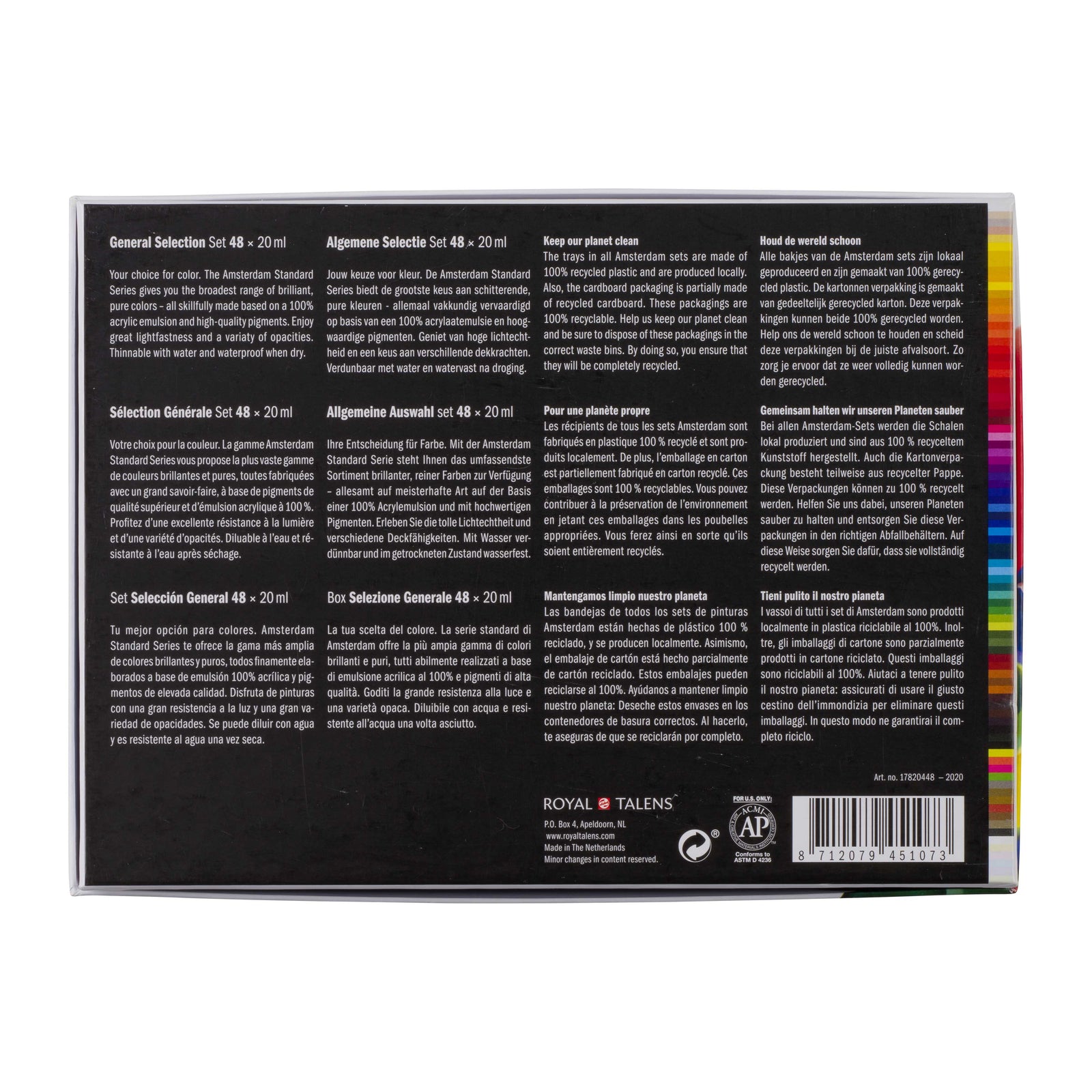 ROYAL TALENS Amsterdam set akrilnih boja General Selection 48 x 20 ml