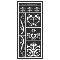 Plastična šablona Home Design Ornaments za dekorativno crtanje i umjetničke projekte.