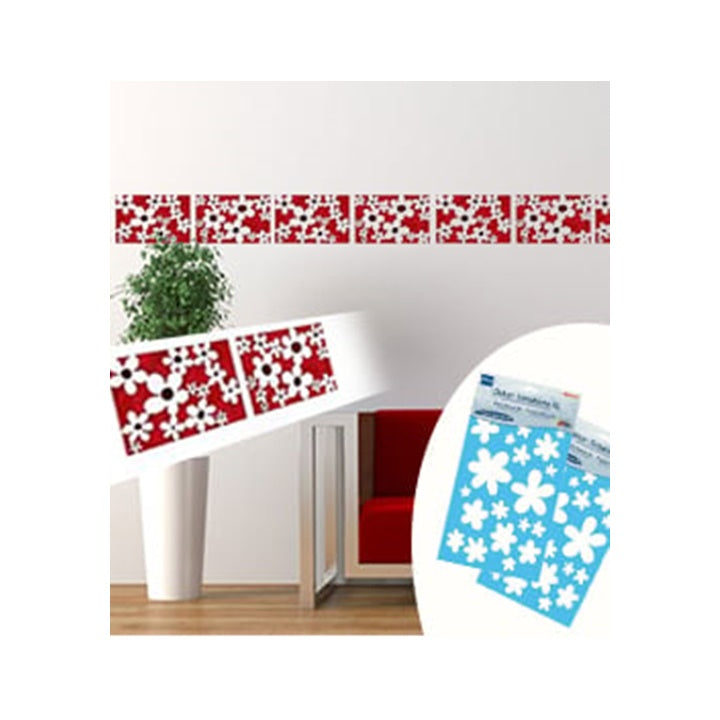 Šablona XL Flower Quartet dimenzija 22 x 67 cm sa detaljnim cvjetnim motivima za kreativno ukrašavanje.