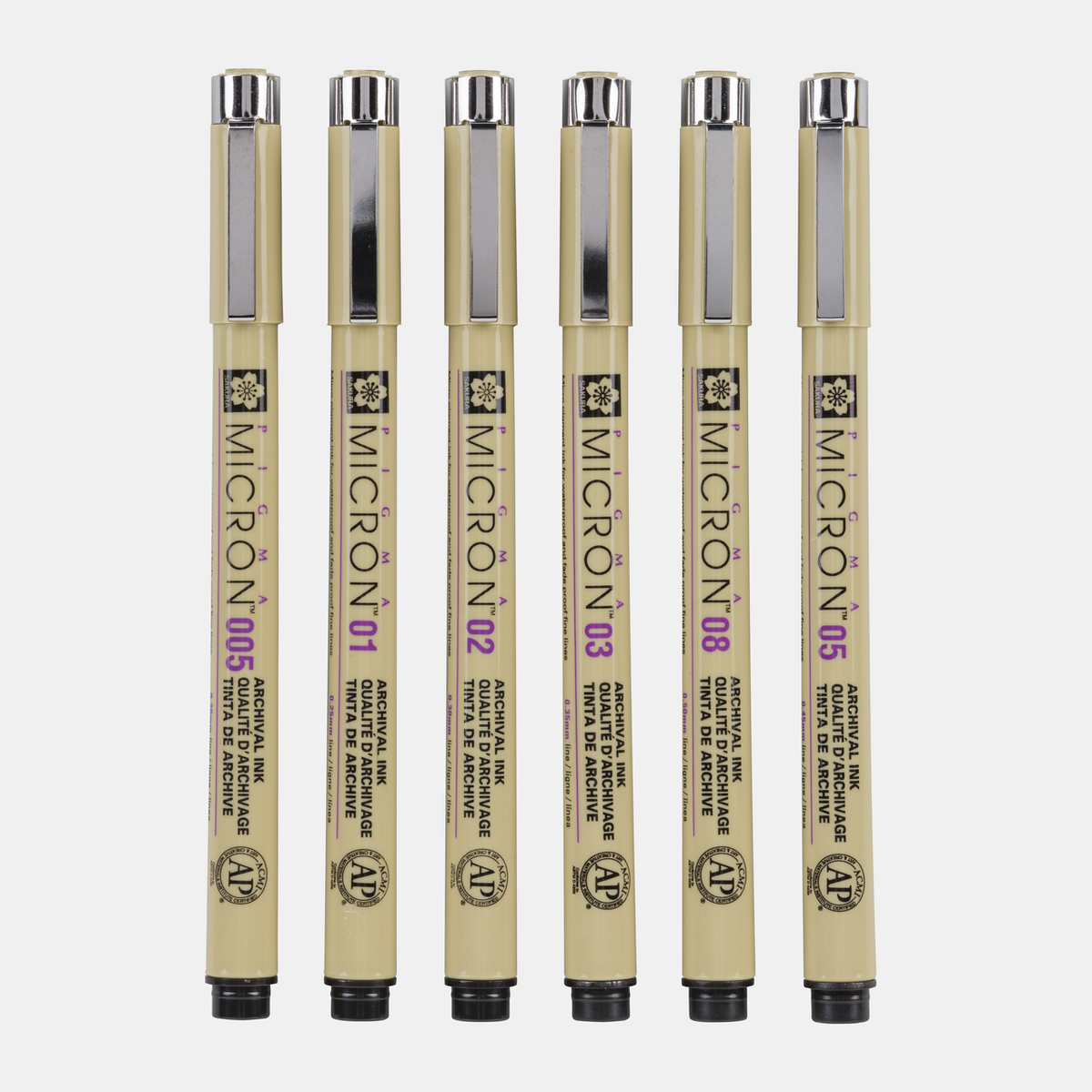 Sakura Pigma Micron 01 tehnička pera 0,25 mm set 6 boja