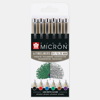 Sakura Pigma Micron 01 tehnička pera 0,25 mm set 6 boja