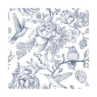 Salveta za dekupaž sa ilustracijom flore i faune, idealna za kreativne radove i ukrašavanje predmeta.