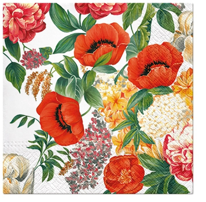 Salveta za dekupaž Nostalgic Bouquet sa motivom nježnog cvjetnog buketa u vintage stilu.