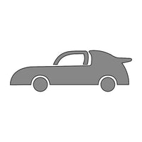 Samoljepljiva šablona s motivom automobila dimenzija 7 x 10 cm za kreativno ukrašavanje i umjetničke projekte.