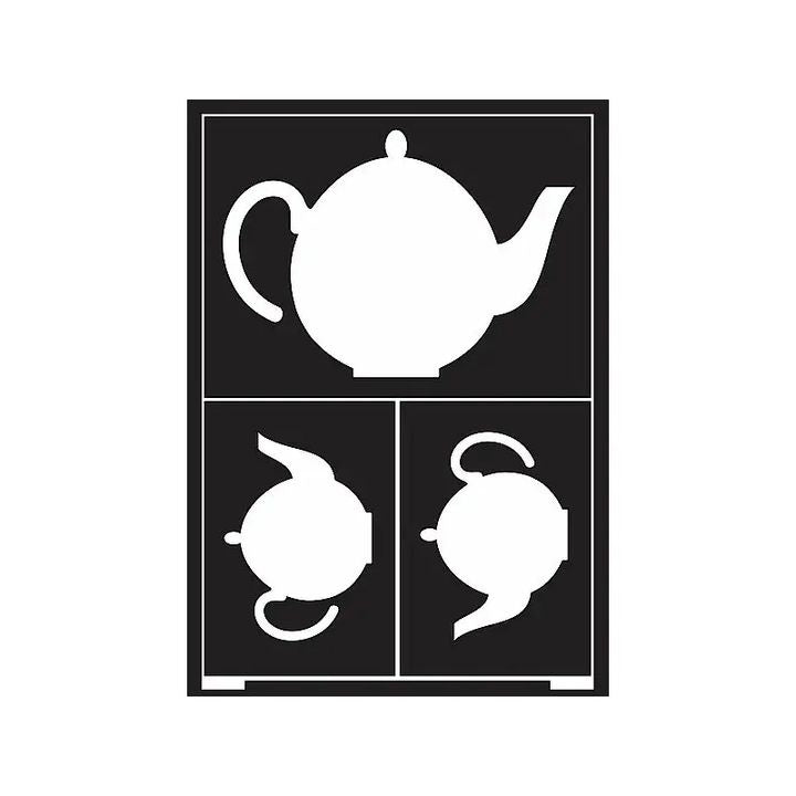Samoljepljiva šablona Teapot A5