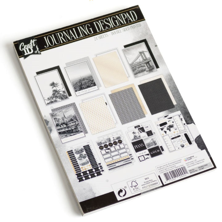 Scrapbooking blok papir A5 24 lista crni — slika 2