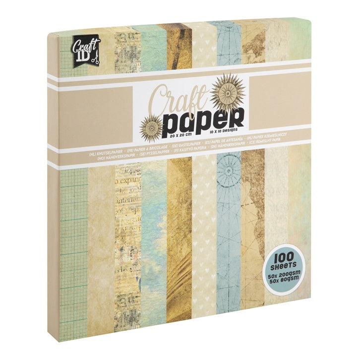 Scrapbooking papir 20 x 20 cm | bež nijanse — slika 1