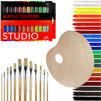 Set 24 akrilne boje Phoenix Studio 24 x 12 ml + kistovi i paleta
