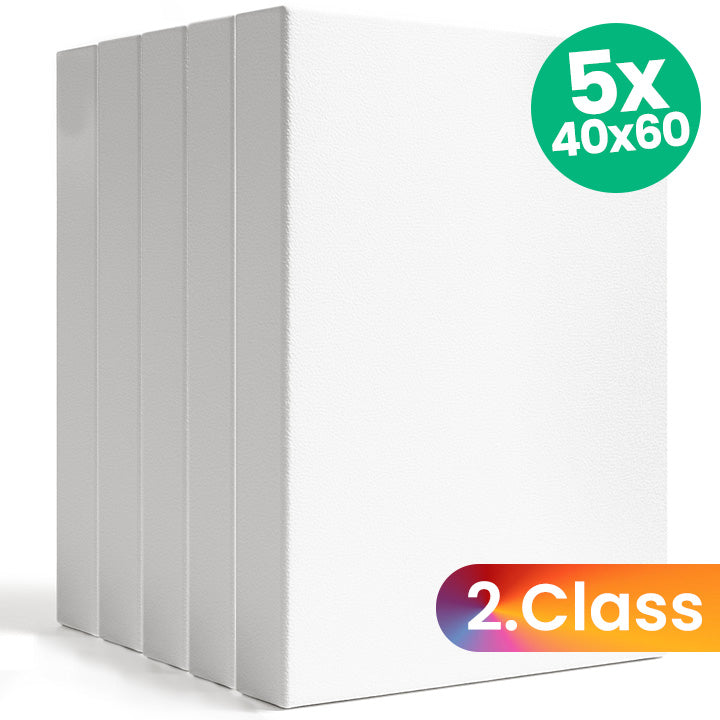 Set od pet 3D slikarskih platana dimenzija 40x60 cm, 2. klasa, naslagana jedno na drugo.