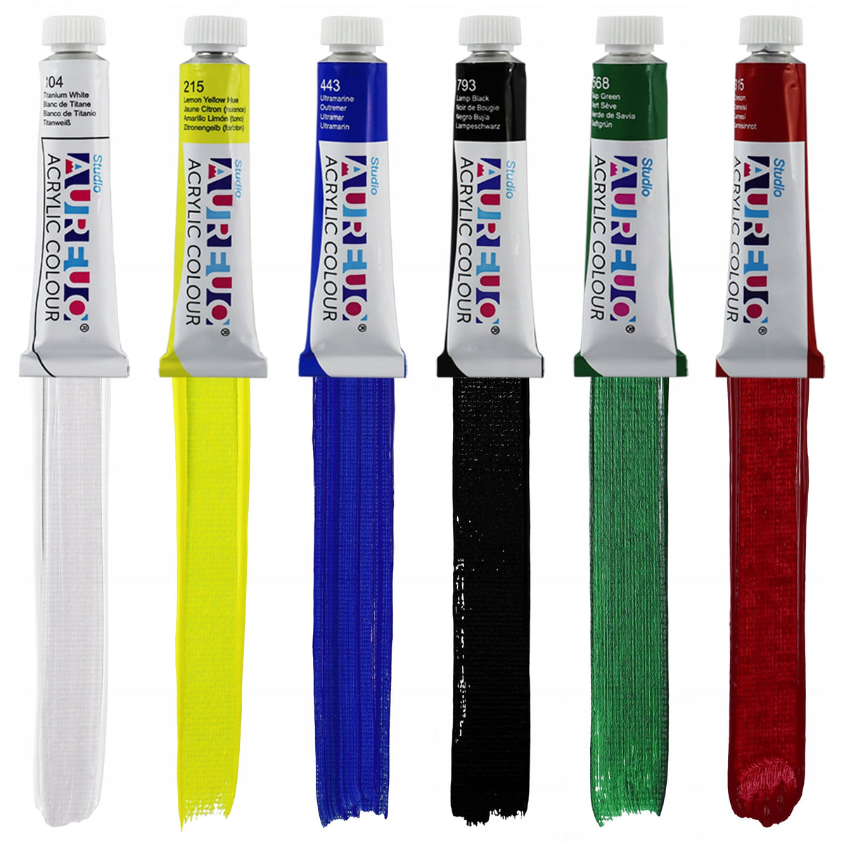 Set 6 akrilnih boja Phoenix 6 x 12 ml s blokom, četkicama i paletom