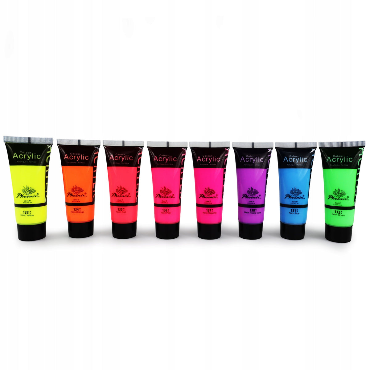 Set 8 akrilnih boja Phoenix neonske 8 x 21 ml