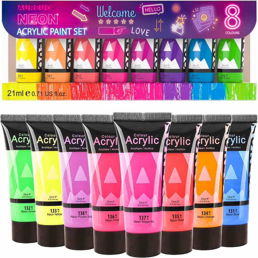 Set 8 akrilnih boja Phoenix neonske 8 x 21 ml