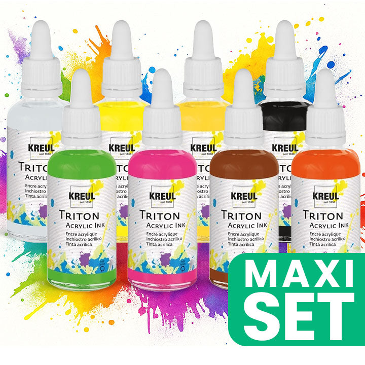 Set 8 akrilnih mastila Triton Kreul 40 ml - cijena po komadu samo 1,49€