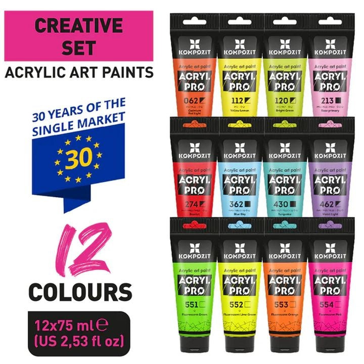 Krupni kadar tuba ACRYL PRO CREATIVE boja za umjetničko slikanje