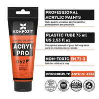 Krupni kadar otvorenog seta ACRYL PRO PROFESSIONAL akrilnih boja