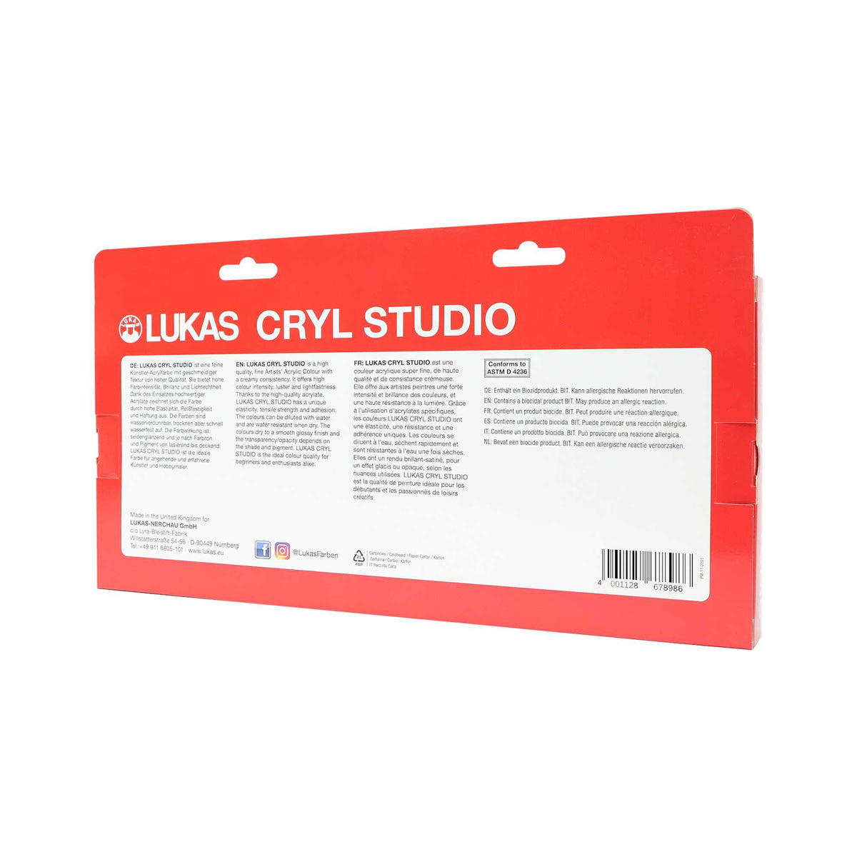 Set akrilnih boja LUKAS Cryl Studio 9 x 100 ml