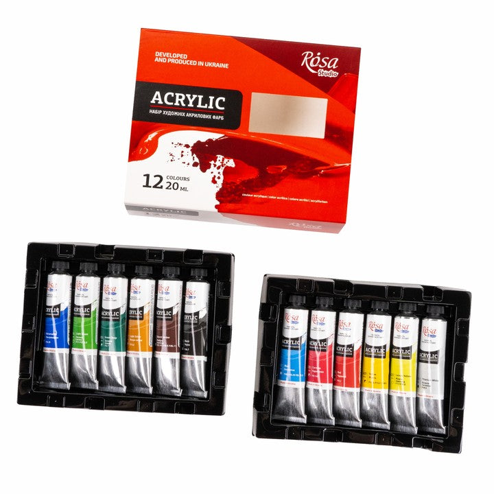 Set akrilnih boja ROSA STUDIO | 12x20 ml — slika 2