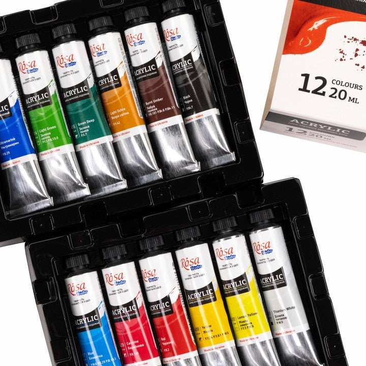 Set akrilnih boja ROSA STUDIO | 12x20 ml — slika 4