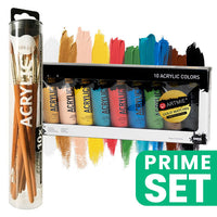 Set akrilnih boja Solo Goya i kistova ARTMIE Gold Matches za umjetničko slikanje na platnu.