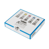 Set od pet Schmincke AKADEMIE akrilnih boja u tubama od 60 ml, profesionalni slikarski pribor.