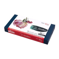 Set akvarel boja "Botanical" ROSA GALLERY, metalna kutija, 35 boja, pune posudice — slika 1