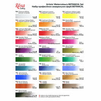 Pogled odozgo na ROSA GALLERY set akvarel boja sa 28 punih posudica