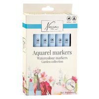 Set od 7 Nassau Garden Collection akvarel flomastera u elegantnom pakovanju za umjetničko crtanje.