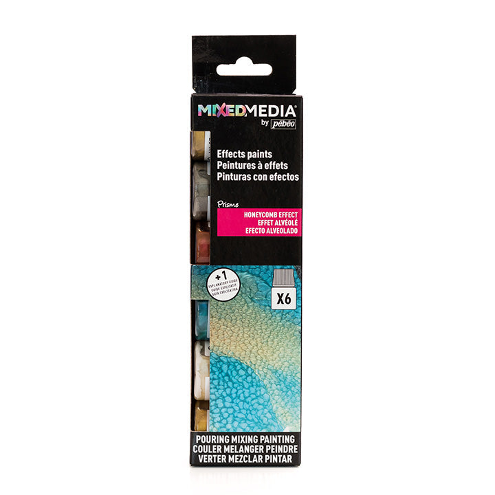 Set od šest Pebeo Prisme boja od 20 ml za mixed media umjetničke tehnike sa efektom saća.