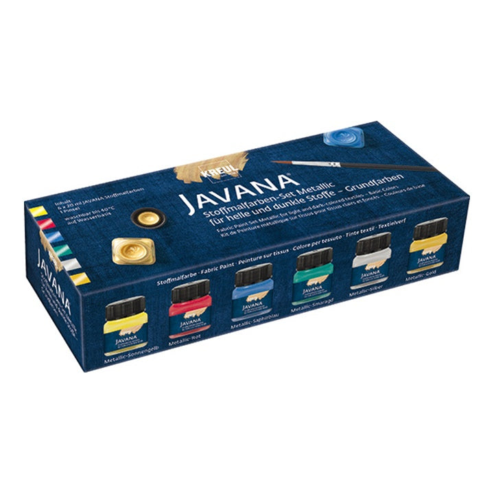 Set boja sa metalik efektom JAVANA 6 x 20 ml